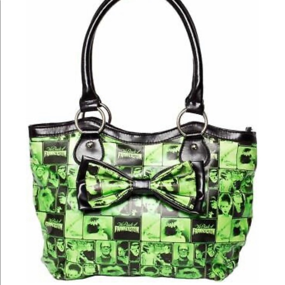 rock rebel Handbags - The bride of Frankenstein vinyl handbag